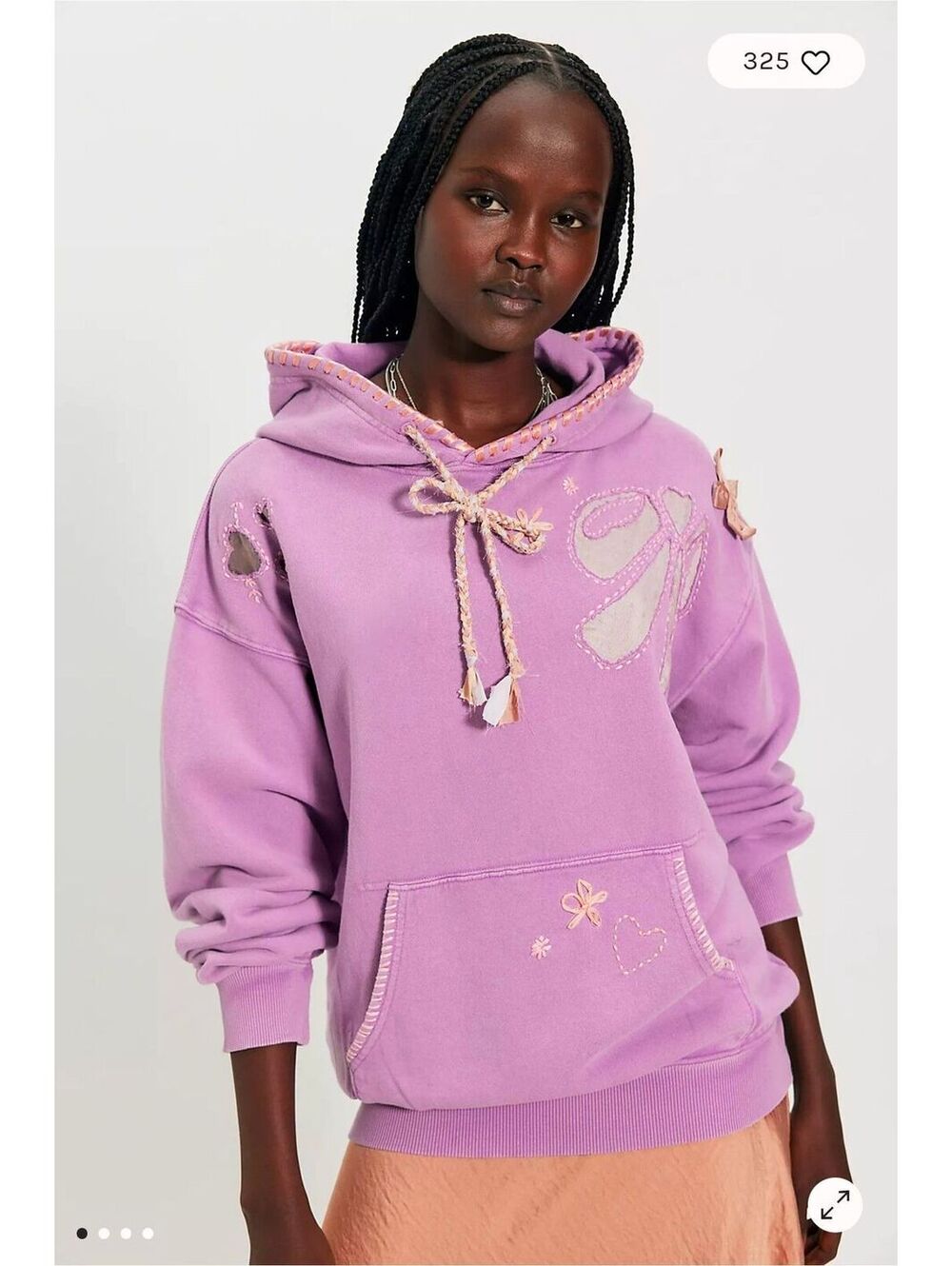 6.Free People Love Letters Hoodie Sz.M 23"PTP NWT $198